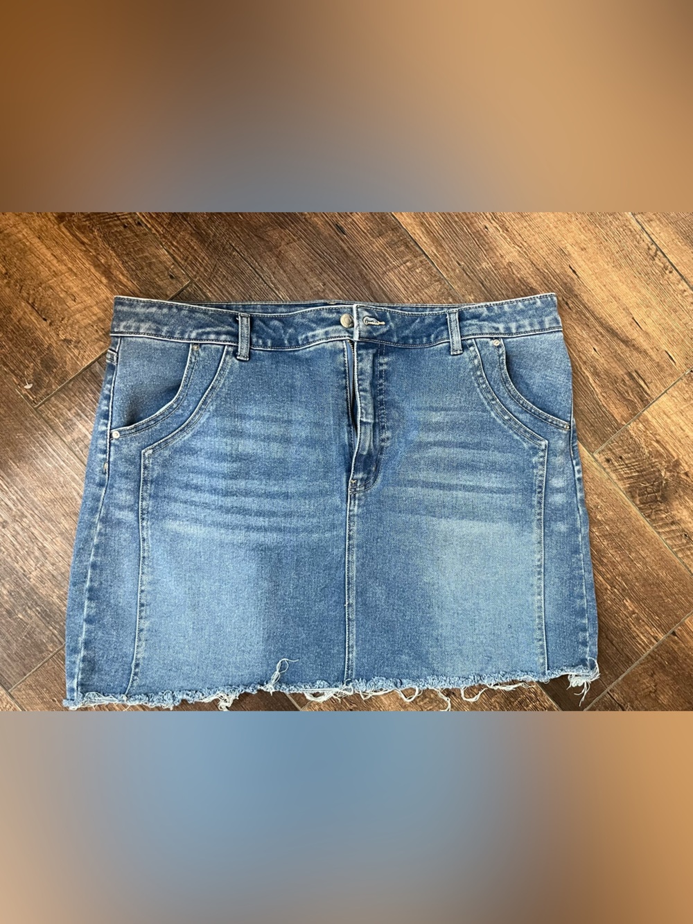 Time and Tru Blue Denim Mini Skirt